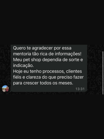Feedback de aluna - processos e clientes fiéis