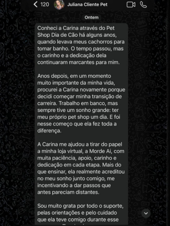 Feedback de aluna - Juliana